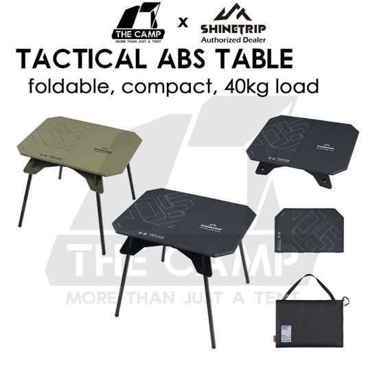 Shinetrip Tactical ABS Table Outdoor Camping Folding Foldable Compact Lightweight 2 Height Cup Bowl Plate Coffee