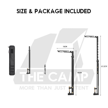 Shinetrip Lamp Pole Adjustable Height Outdoor Camping Stainless Steel Light Stand Rack Table Hanger A520