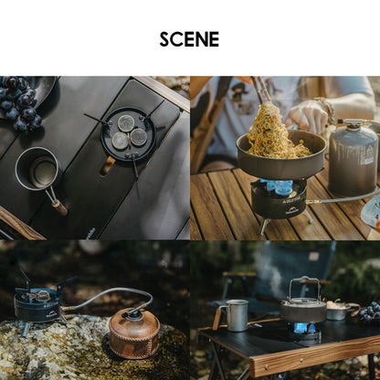 Naturehike Dark Star Three Burner Gas Stove 3300W Foldable IGT Table Half Plate Modular Outdoor Camping CNK2450CF019