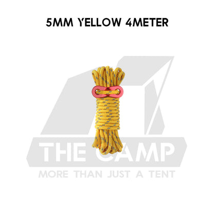Camping 4mm / 5mm Super Reflecitive 4meter or 8meter Paracord Rope Pulley Adjuster Flysheet Tarp Tent Camp Hiking Pole