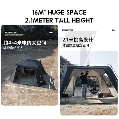 Shinetrip Auto Dome Shelter Tarp PU2000 Silver Coated Black Green Khaki Optional Door Cloth Mesh Net 3D Groundsheet Tent