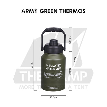 Wellhike SWS 2L Thermos Bottle Tactical Portable Outdoor Camping Travel Stainless Steel 304 Ice Bucket Case