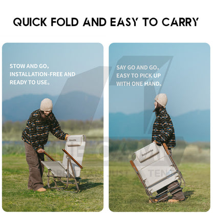 Naturehike T02 Recliner Chair with Arm Rest Portable Adjustable Outdoor Camping Kerusi Healing High Back CNK2550JJ012