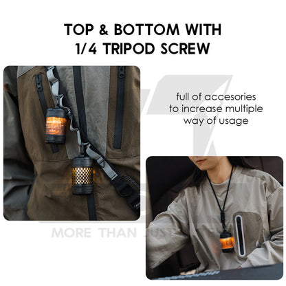 Shinetrip 19 Tornado Light Rotating Lamp Outdoor Camping Tactical Style Free Sticker Tripod Magnet Hanging Lanyard Strap