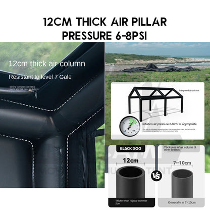 Blackdog Air Tent 500 x 400cm Large Inflatable PVC Air Pillar Outdoor Camping Black KunPeng Khemah Angin CBD2550WS012