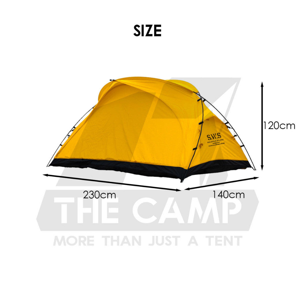 Wellhike SWS 2 Person Hiking Tent Morning Mist Lightweight Portable with Mesh Outdoor Camping Solo Khemah Rain Cover