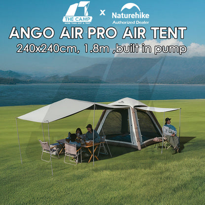 Naturehike Ango Air Pro Air Tent Built in Air Pump With Extended Flysheet 4 pax Outdoor Camping Khemah CNK2550WS017