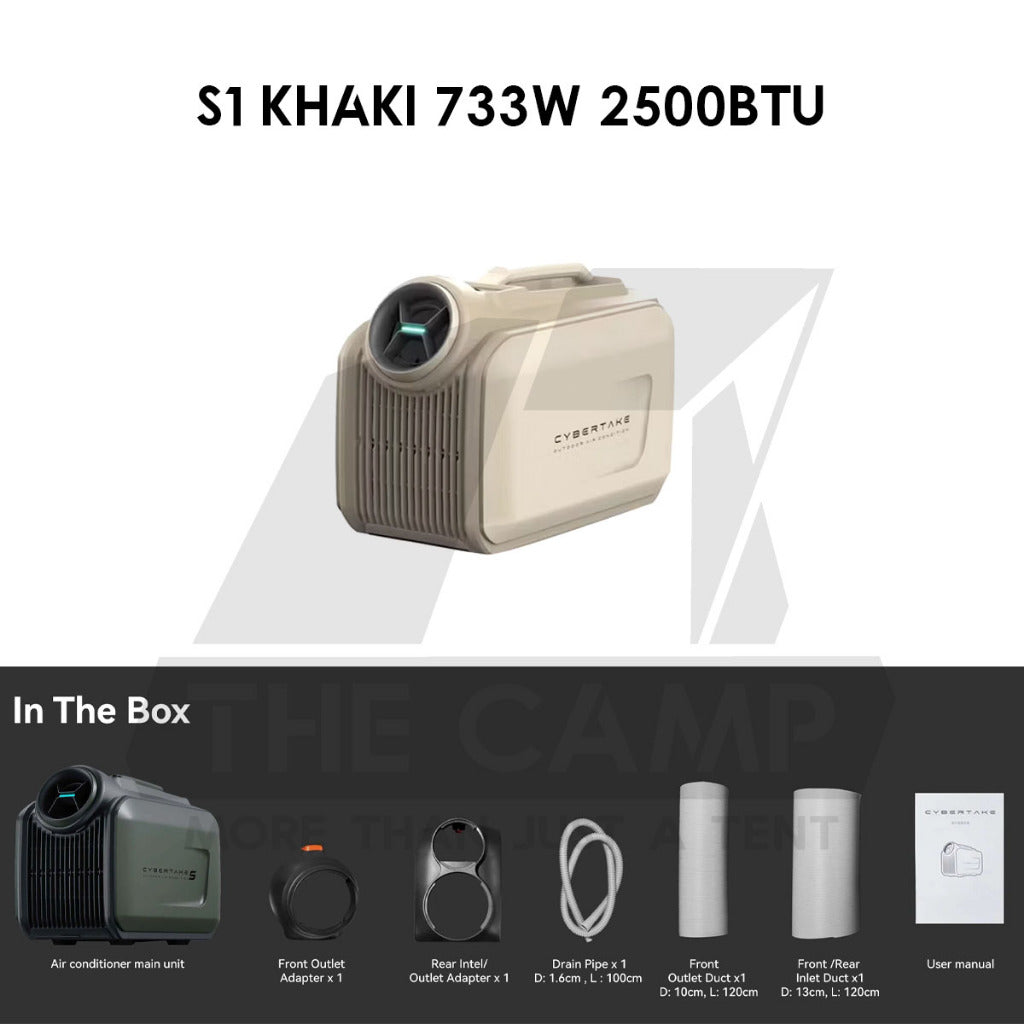 Cybertake S1 / S1 PRO /S2 PRO Dawning Fire Black Portable Air Conditioner Tactical Style 240V Outdoor Camping Air Cond