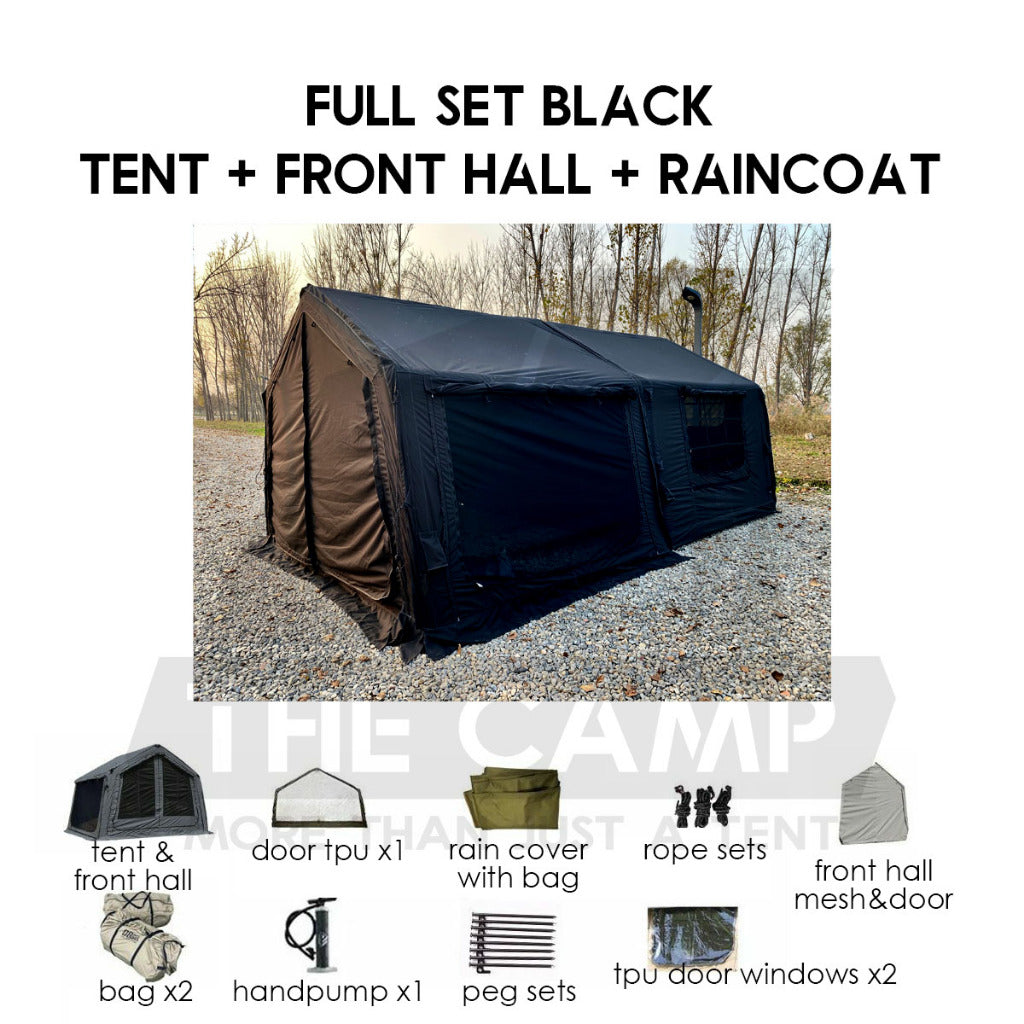 Spark MARS08 Air Tent 8+8m2 Large Space MARS Army Green Camo Black Dar – The Camp