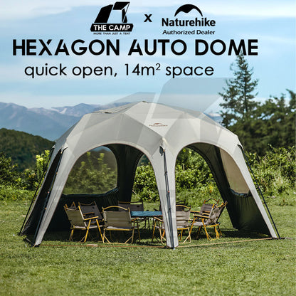 Naturehike Hexagon Auto Dome Shelter Cloud Boundary Quick Opening Tent Canopy Flysheet Door Mesh TPU Cloth CNK230WS014