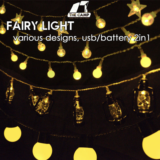 Outdoor LED Fairy Light Bulb Ball String USB Battery 3m 6m 10m Camping Wedding Decoration Xmas Weatherproof