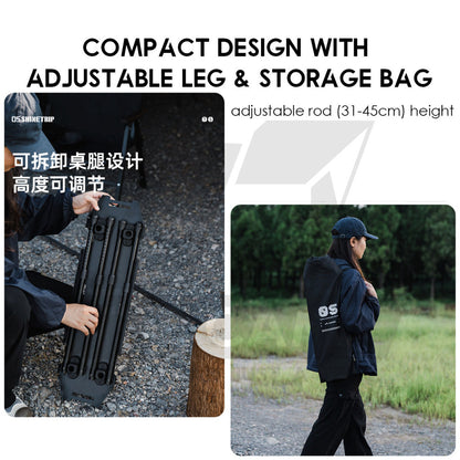 Shinetrip Skateboard Rack Table ST05 Tactical IGT Series Folding Table Shelf Storage Aluminum Alloy Meja Rak Khemah