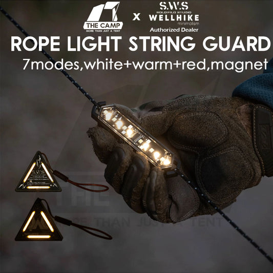 Wellhike SWS LED String Guard Light Mini Outdoor Camping Rope Hanging Warning Lamp Flashlight Safety Silicone Lampu Tali