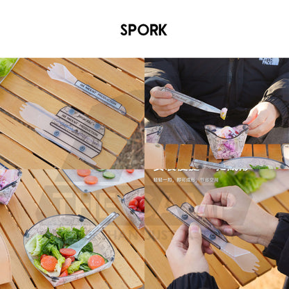 Foldable PP Tableware Folding Cup Bowl Plate Coffee Dripper Spork Cutting Outdoor Camping Foodgrade Cookware Utensils