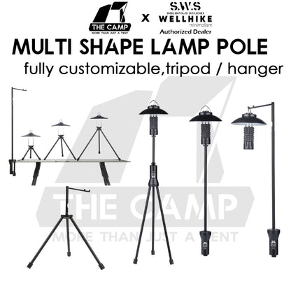 Wellhike SWS Multishape Lamp Pole Customizable Design Tactical  Outdoor Camping Adjustable Height Table Light Stand