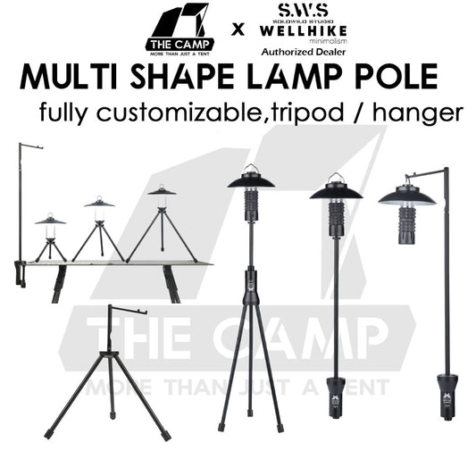 Wellhike SWS Multishape Lamp Pole Customizable Design Tactical  Outdoor Camping Adjustable Height Table Light Stand