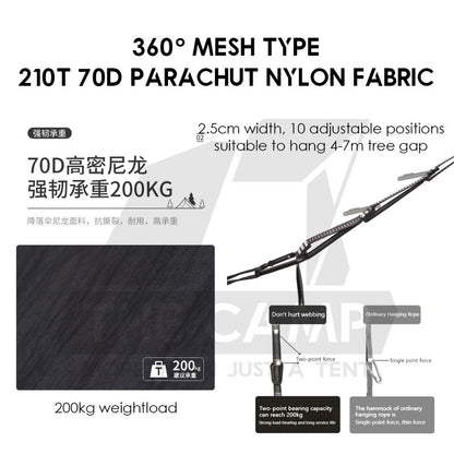 Naturehike Hammock Ultralight Double Hanging Mesh Anti Mosquito Outdoor Camping Bed Chair Table CNH22HJ001 NH21DC011