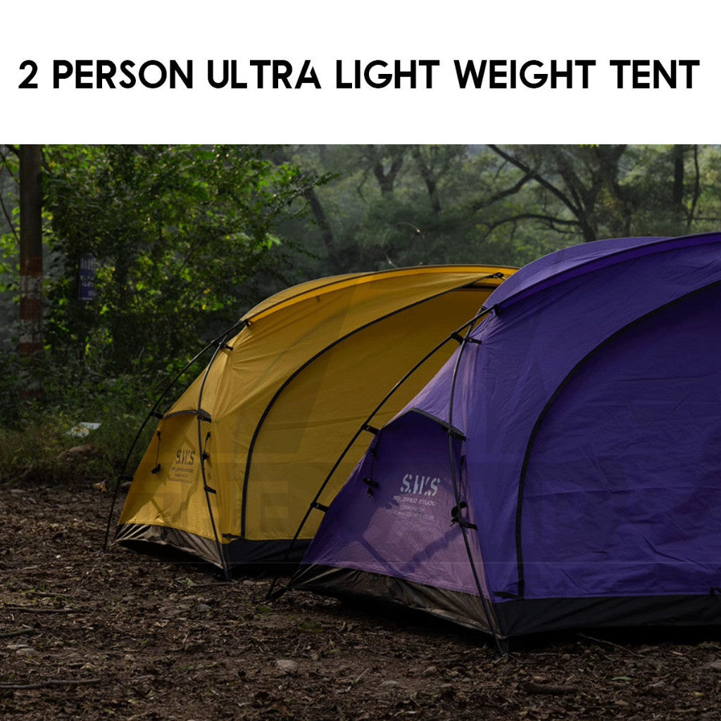 Wellhike SWS 2 Person Hiking Tent Morning Mist Lightweight Portable with Mesh Outdoor Camping Solo Khemah Rain Cover
