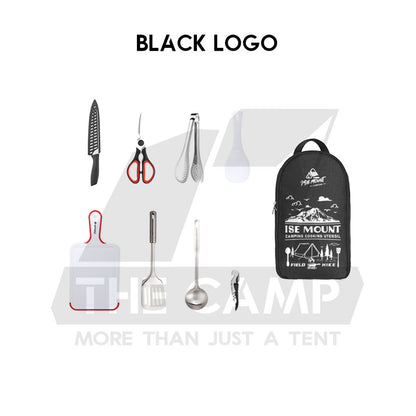 9 in 1 Cooking Utensil Kit Camping Picnic Cookware Hiking Knife Spoon Fork Stove Cooking Spatula Utensils