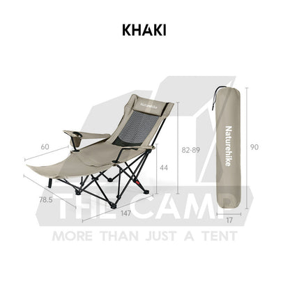 Naturehike T05 Reclining Chair with Mesh Head Rest Foot Rest Recliner Outdoor Camping Kerusi Healing CNK2550JJ023