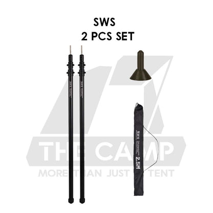 Shinetrip / SWS 2.5m Adjustable Pole Rod Quick Adjust for Flysheet Tarp Tent Camping Bag Hiking Awning Tactical Style
