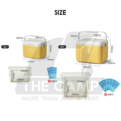 Naturehike Portable JY PU Cooler Box 5L 18L Ice Box Camping Outdoor Picnic Refrigerator 48 hours Freezer CNK2450CF012