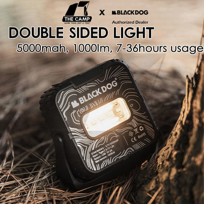 Blackdog Double Sided Light Outdoor Camping Lamp 5000mah Waterproof 1000lm UltraBright Magnet Hanging CBD2450ZM019