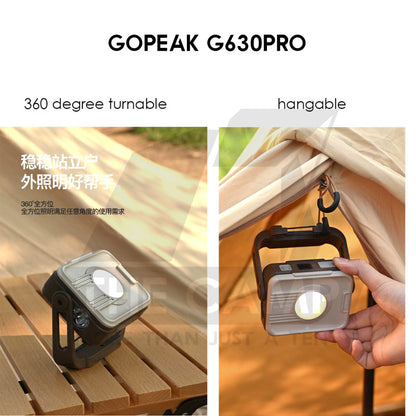 GoPeak G630pro Ultrabright LED Light Outdoor Camping Portable Foldable Lamp 6000mah Working Spotlight Floodlight Warning
