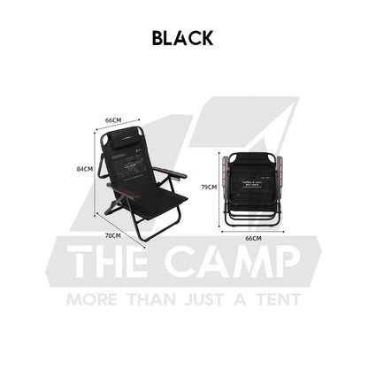 Shinetrip Full Recliner Chair Headrest 6 levels Reclining Sleeping Outdoor Camping High Back Extra Width Kerusi Healing