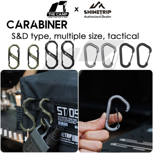 Shinetrip Carabiner S type D type Tactical Design Stainless Steel /  Aluminium Alloy Buckle Clip Key Chain Outdoor
