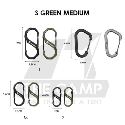 Shinetrip Carabiner S type D type Tactical Design Stainless Steel /  Aluminium Alloy Buckle Clip Key Chain Outdoor