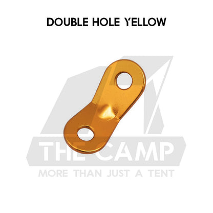 Camping Aluminium Tent Rope Tensioner Adjuster Deck Peg Fishbone Hanger Paracord Tarp 2 Holes S Shape Triangle Squid