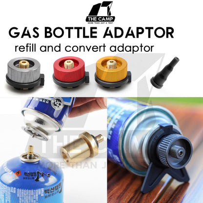 Gas Refill /Bottle Adapter Transfer Nozzle Lighter Adaptor for Outdoor Camping Stove Butane Canister Anti Roll Clip