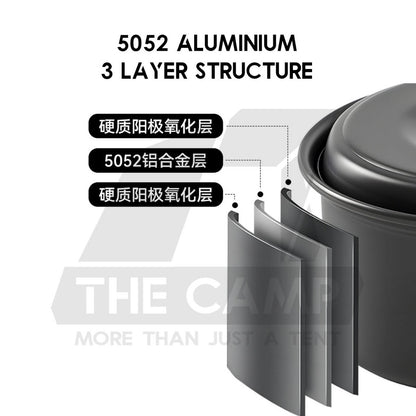 Blackdog Aluminium Pot Set Cookware Cooking Set Kettle Pan Pot Camping Outdoor Picnic CBD2550CF012