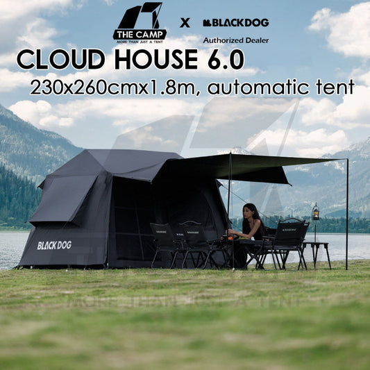 Blackdog Cloud House Auto Tent 6 6.0 Automatic Outdoor Camping PU3000mm Double Layer Khemah CBD2550WS018