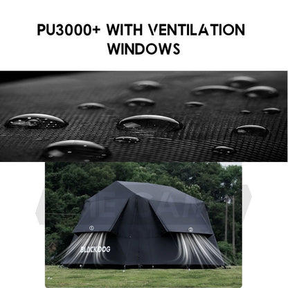 Blackdog Cloud House Auto Tent 6 6.0 Automatic Outdoor Camping PU3000mm Double Layer Khemah CBD2550WS018