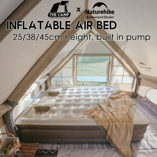 Naturehike Air Bed 25cm 38cm 45cm Single Double Triple with Pump Mattress Outdoor Camping Tilam Angin CNK2550WS013