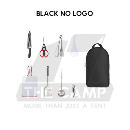 9 in 1 Cooking Utensil Kit Camping Picnic Cookware Hiking Knife Spoon Fork Stove Cooking Spatula Utensils