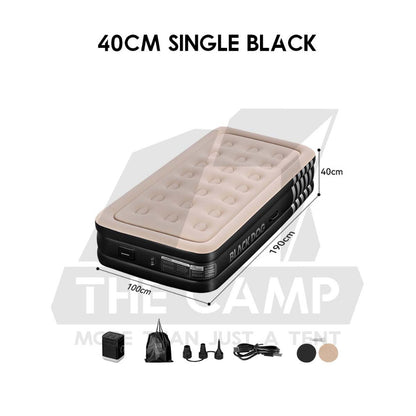 Blackdog Inflatable Air Bed 25cm 40cm Built in Pump Single Double Black Mattress Inflatable CBD2550WS037 CBD2450WS027