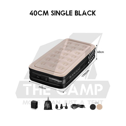 Blackdog Inflatable Air Bed 25cm 40cm Built in Pump Single Double Black Mattress Inflatable CBD2550WS037 CBD2450WS027