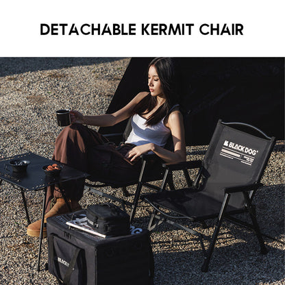 Blackdog Detachable Kermit Chair Foldable Tactical Back Support Heavy Duty Outdoor Camping Portable Black CBD2450JJ043
