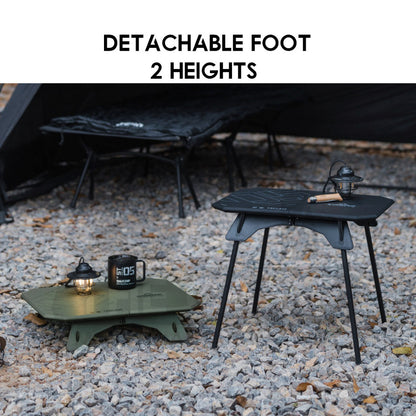 Shinetrip Tactical ABS Table Outdoor Camping Folding Foldable Compact Lightweight 2 Height Cup Bowl Plate Coffee