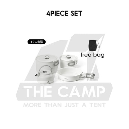 Naturehike Ceramic Cookware Set Non Stick Coating Cooking Set Pot Set Kettle Pan Pot Camping Outdoor Picnic CNK2450CF013