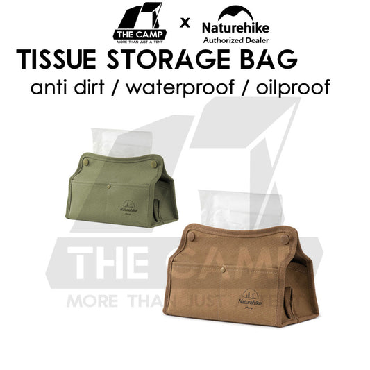 Naturehike Tissue Storage Bag Canvas Camping Hanging Tissue Box Multpurpose Picnic Tent Nail Rope Flysheet NH21SN001
