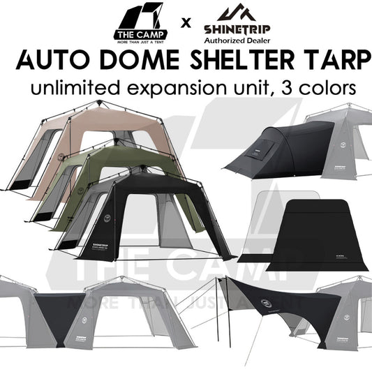 Shinetrip Auto Dome Shelter Tarp PU2000 Silver Coated Black Green Khaki Optional Door Cloth Mesh Net 3D Groundsheet Tent