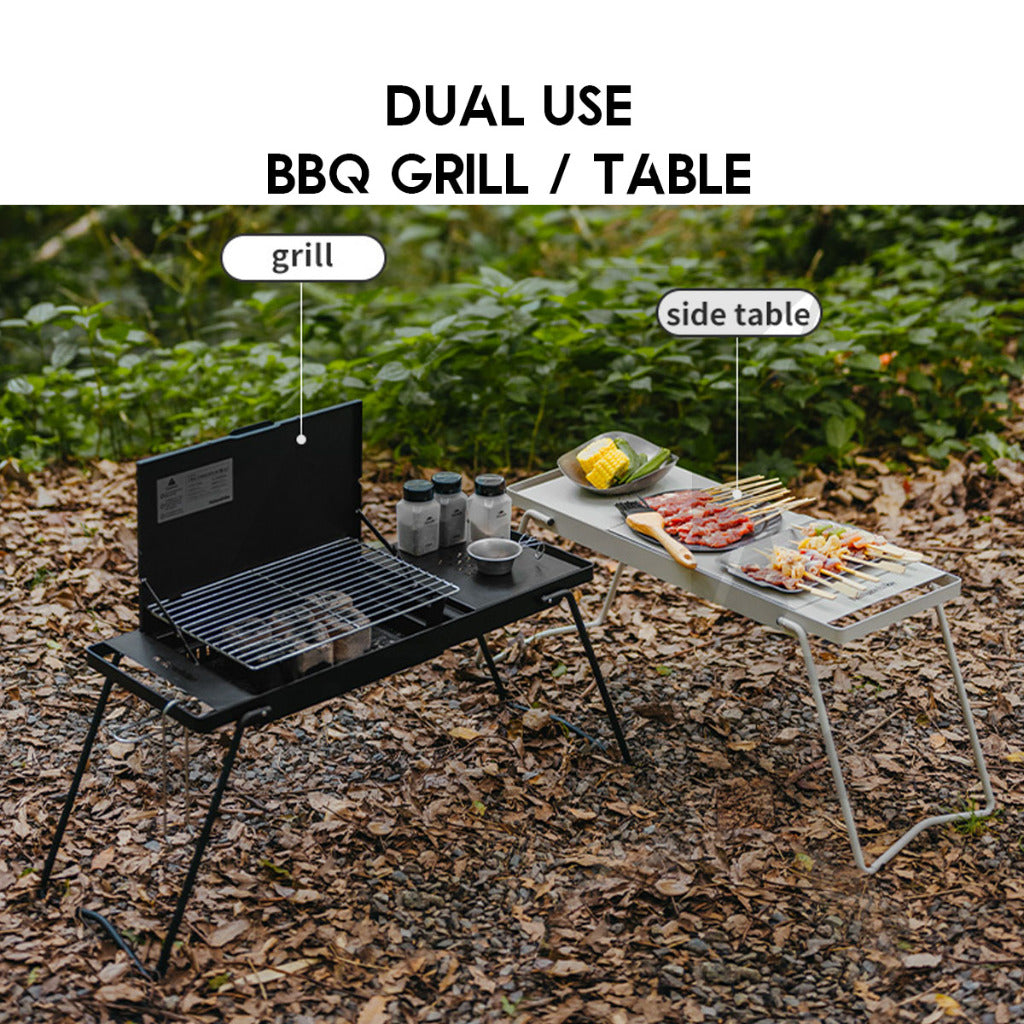 mini camp grill Naturehike Dual Use BBQ Grill Table Charcoal Mini Portable Foldable Ou – The Camp