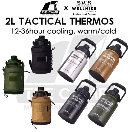 Wellhike SWS 2L Thermos Bottle Tactical Portable Outdoor Camping Travel Stainless Steel 304 Ice Bucket Case