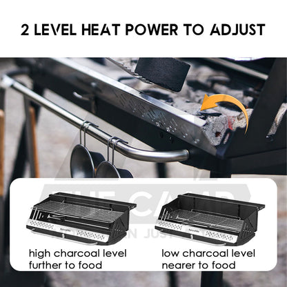 Naturehike Portable Charcoal BBQ Grill Stand Adjustable Height Stove Outdoor Camping Table Top Hanging Rack CNK2300015