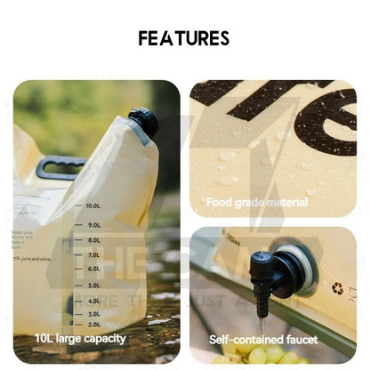 Naturehike 10L Water Bag Bucket Foldable Folding Outdoor Camping Container Foodgrade Beg Air CNK2450CF027