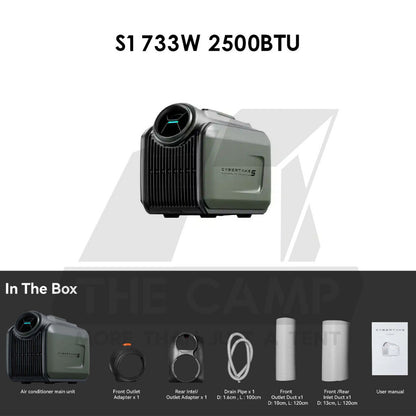 Cybertake S1 / S1 PRO /S2 PRO Dawning Fire Black Portable Air Conditioner Tactical Style 240V Outdoor Camping Air Cond